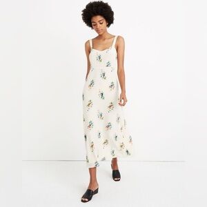 Madewell Cream Floral Maxi Dress